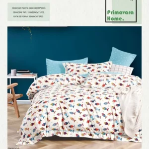 Lenjerie Bumbac 100%, 4 Piese, 1 Persoana, Pestisori-P7460