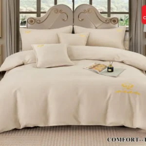 Lenjerie Bumbac Premium de Lux, 6 Piese, Bej Uni-D5977