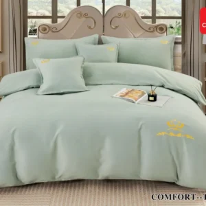Lenjerie Bumbac Premium de Lux, 6 Piese, Verde Uni-D5975