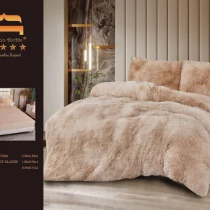 Lenjerie Cocolino Fluffy Pufoasa, cu Elastic, 4 Piese, Bej Degrade-M10317