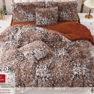 Lenjerie Cocolino Fluffy Pufoasa, 6 Piese, Animal Print-D8892