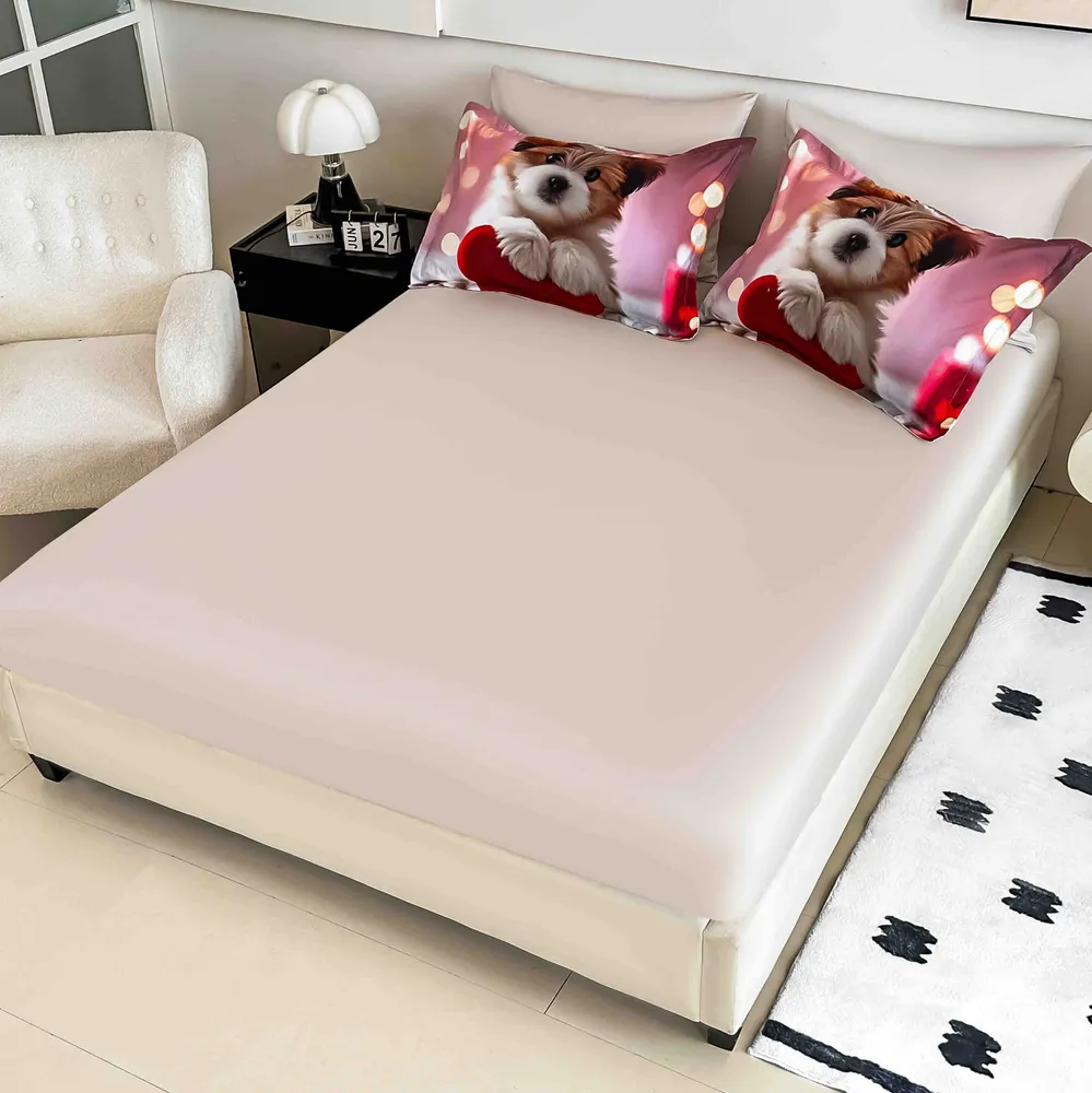 Lenjerie 5D Finet 6 Piese, cu Elastic, Imprimeu Digital Identic cu Poza, Catelus-C9991