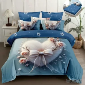 Lenjerie 5D Finet 4 Piese, cu Elastic, Imprimeu Identic cu Poza, Romantic Floral-P8983