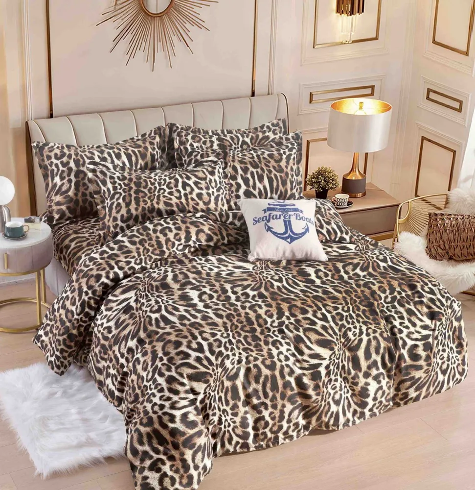 Lenjerie Finet 4 Piese 1 Persoana, Animal Print-C7649