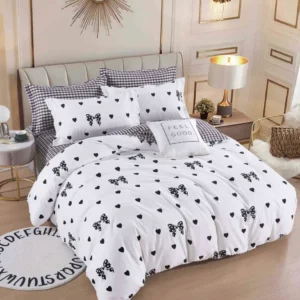 Lenjerie Finet 4 Piese 1 Persoana, Fundite/Inimioare-C7639