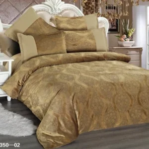 Lenjerie de Lux din Catifea, cu 6 Piese, Bej-D3490