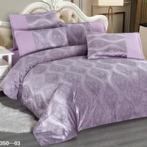 Lenjerie de Lux din Catifea, cu 6 Piese, Lila-D3477
