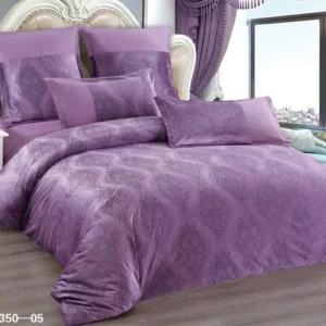 Lenjerie de Lux din Catifea, cu 6 Piese, Mov-D3487