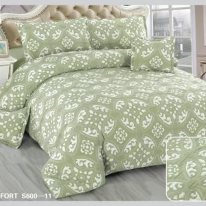 Lenjerie Pat Dublu din Finet Fin Creponat, 6 Piese, Vert Style-D10588