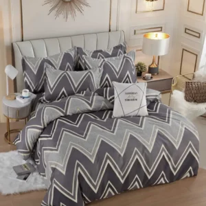 Lenjerie Pat Dublu din Finet, 6 Piese, Zig Zag-C7898