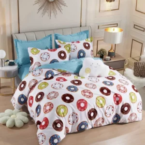 Lenjerie Pat Dublu din Finet, 6 Piese, Donuts-C6740