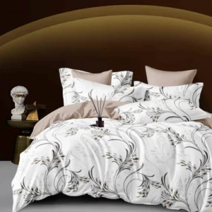 Lenjerie Pat Dublu din Finet, 6 Piese, Floral-C7451