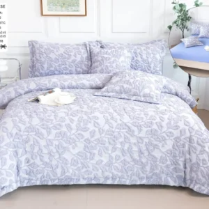 Lenjerie Pat Dublu cu Elastic din Bumbac Fin Grofat, cu 6 Piese, Lila-A6566