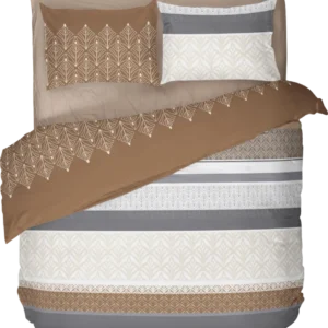 Lenjerie de pat dublu LARA, 100% bumbac ranforce, 4 piese