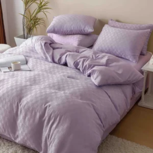 Lenjerie de pat Jacquard Finetat, 6 Piese, Lila
