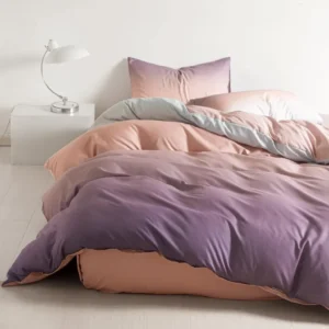 Lenjerie pat single 1 Persoana, 4 PIESE, Bumbac Finet, Degrade, Multicolor, Y60-110