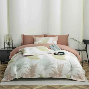 Lenjerie Premium Luxury din Finet, 6 Piese, cu Elastic, Frunze-C10776