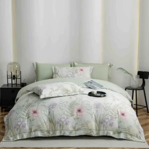 Lenjerie Premium Luxury din Finet, 6 Piese, cu Elastic, Floricele-C10778