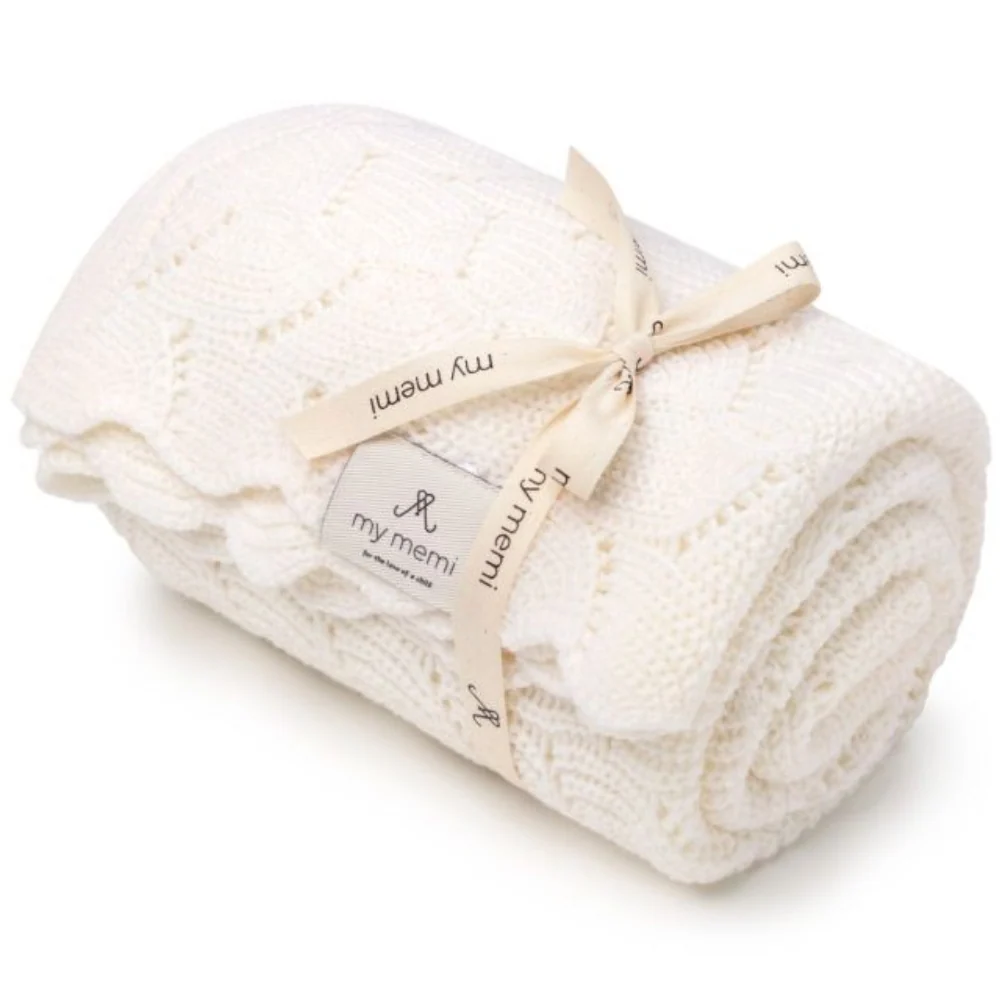 Memi Înfășat pentru bebeluși din lână merinos cremă colecție premium