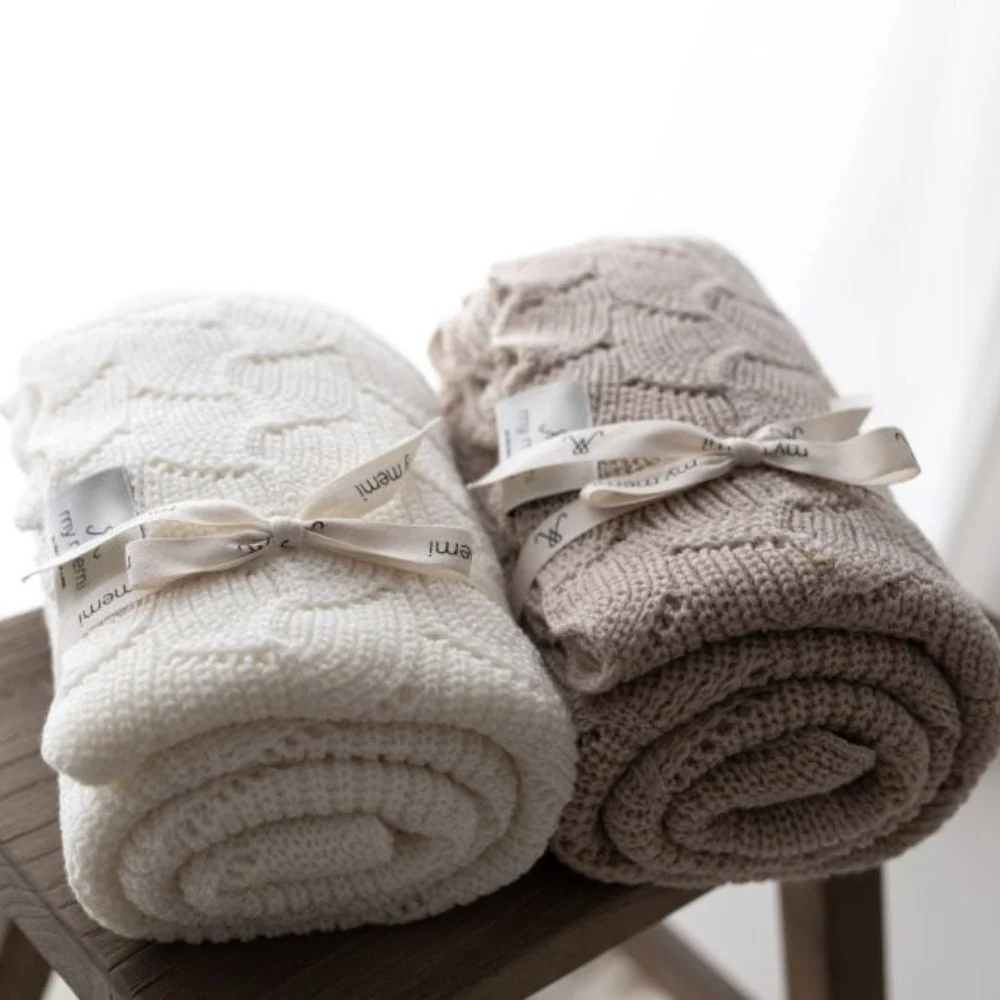 Memi Înfășat pentru bebeluși din lână merinos cremă colecție premium