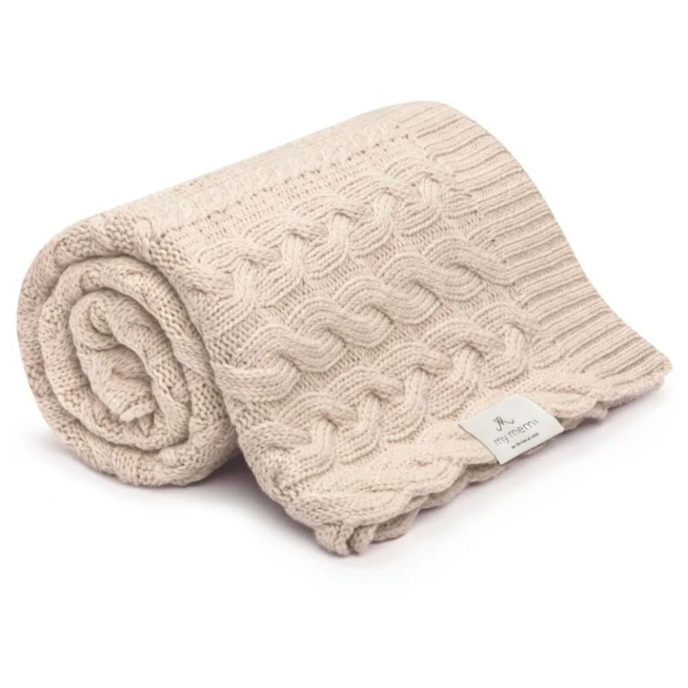 Memi Pătură din lână Merino Warm Beige