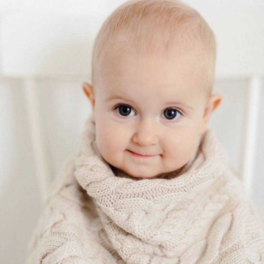 Memi Pătură din lână Merino Warm Beige