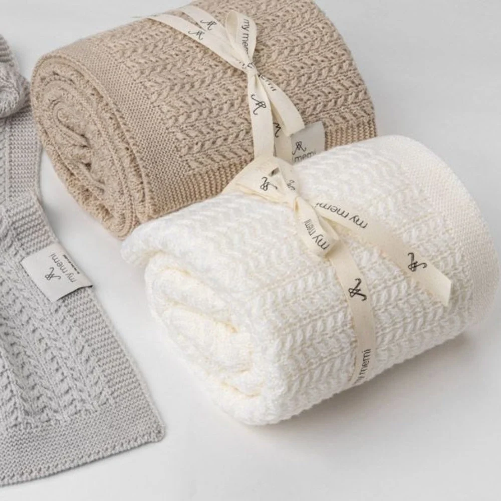 My Memi Wool merino cremă Leaves hugger - colecție premium