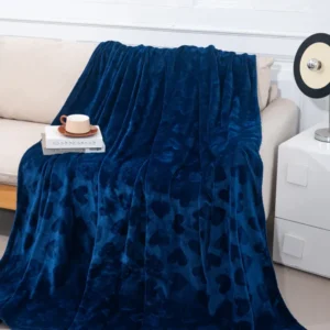 Patura Cocolino Subtire, 200x230cm, Bleumarin/Inimi-A8236
