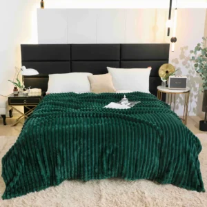 Patura Pufoasa Cocolino 200x230cm, Model Dungat, Verde-C10444