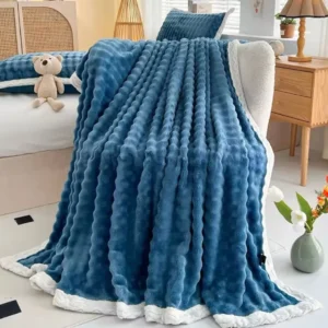 Patura Pufoasa Cocolino Premium, 200x230cm, Albastru-A7755