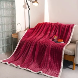 Patura Pufoasa Cocolino Premium, 200x230cm, Burgundy-A7756