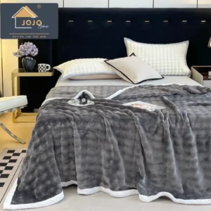 Patura Pufoasa Cocolino Premium, 200x230cm, Gri Inchis-C7133