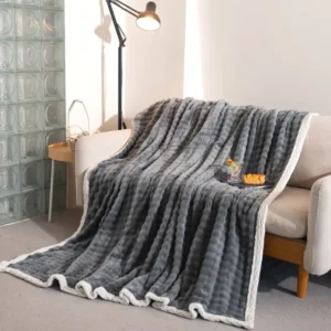 Patura Pufoasa Cocolino Premium, 200x230cm, Gri Inchis-A10556
