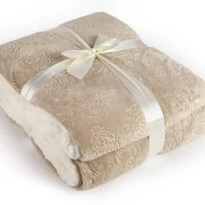 Patura pufoasa cu design luxos MAJESTIC TAUPE 140/200 cm