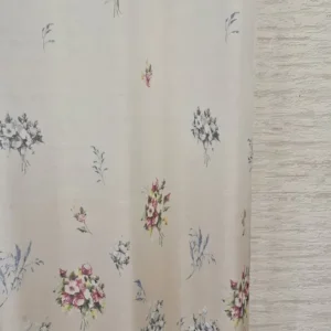 Perdea 412CVK3435/02, cu model floral țesut, multicolor
