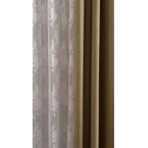Perdea albă 80176/02, tull cu broderie model floral trandafiri albi