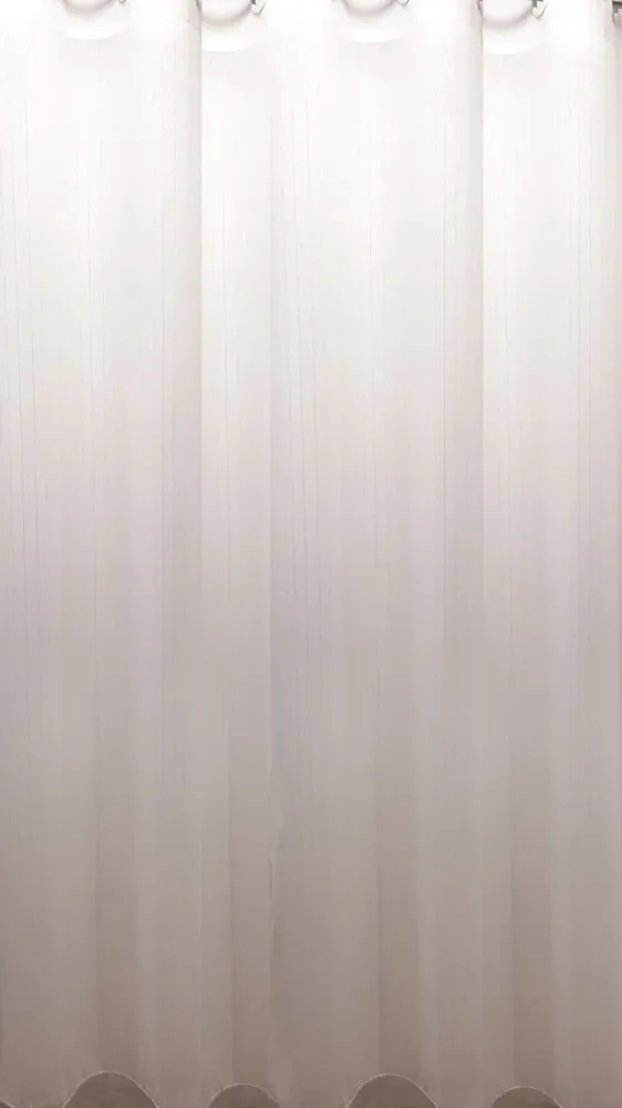 Perdea Altin 6300, , albă, cu fir auriu, model cu dungi verticale