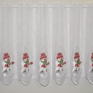 Perdea broderie Plauen Oameni de zăpadă