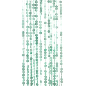 Perdea decorativa turcoaz din scaoici capiz naturale, 200x88 cm