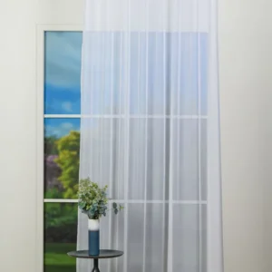 Perdea Luisa T01, voal, alb, simplu