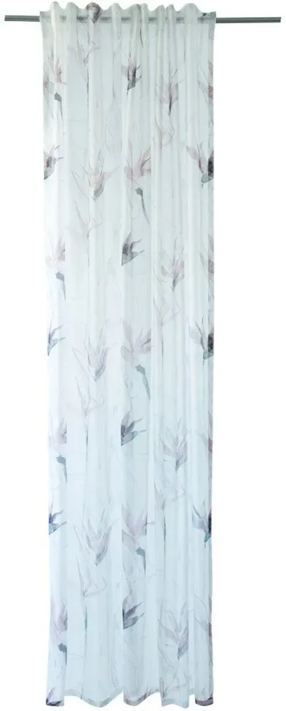 Perdea Lycka cu model floral, 140x245 cm