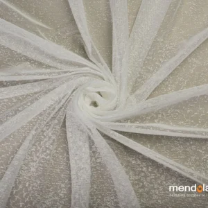 Perdea LYSIS 01, albă, model abstract