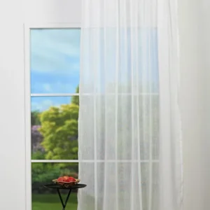 Perdea SENSO T08, ivoire, simplă, cu țesătură natur