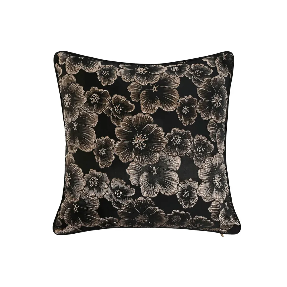Pernă Home ESPRIT Negru Auriu* 45 x 15 x 45 cm