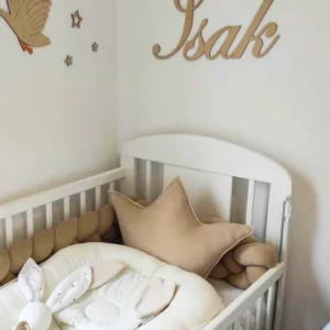 Perna Bebelusi Decorativa Coroana Bej Deschis Unisex 52x39 cm Dada&Rocco