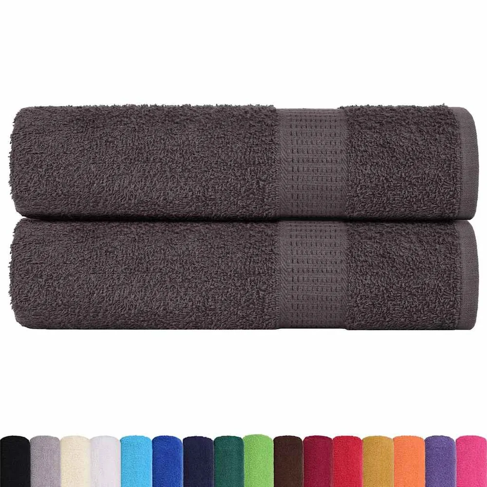 Prosoape de baie 2 buc Antracit 100x150 cm 360 g/m² 100% bumbac