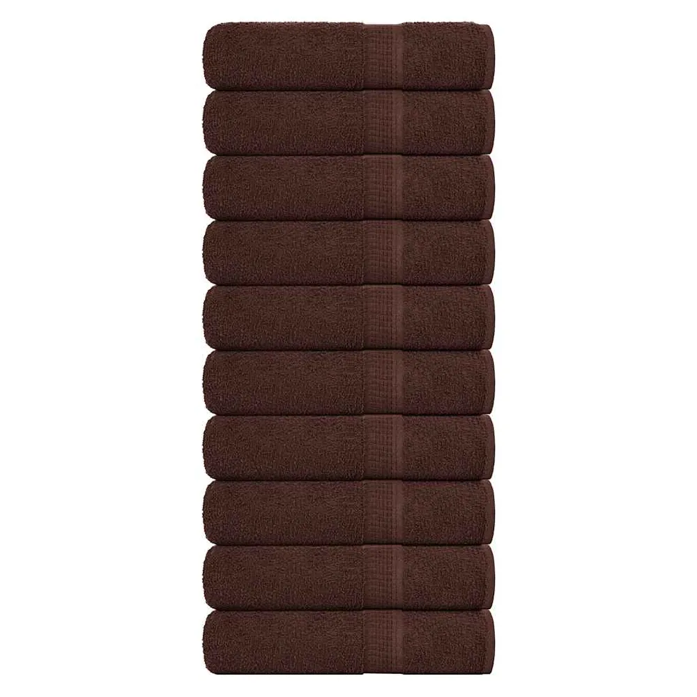 Prosoape de baie 10 buc maro 100x150 cm 360 g/m² 100% bumbac