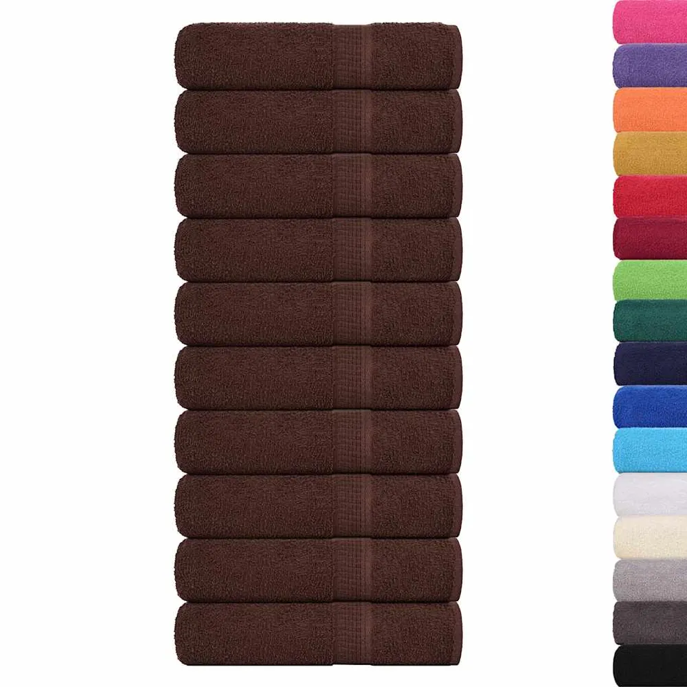 Prosoape de baie 10 buc maro 100x150 cm 360 g/m² 100% bumbac