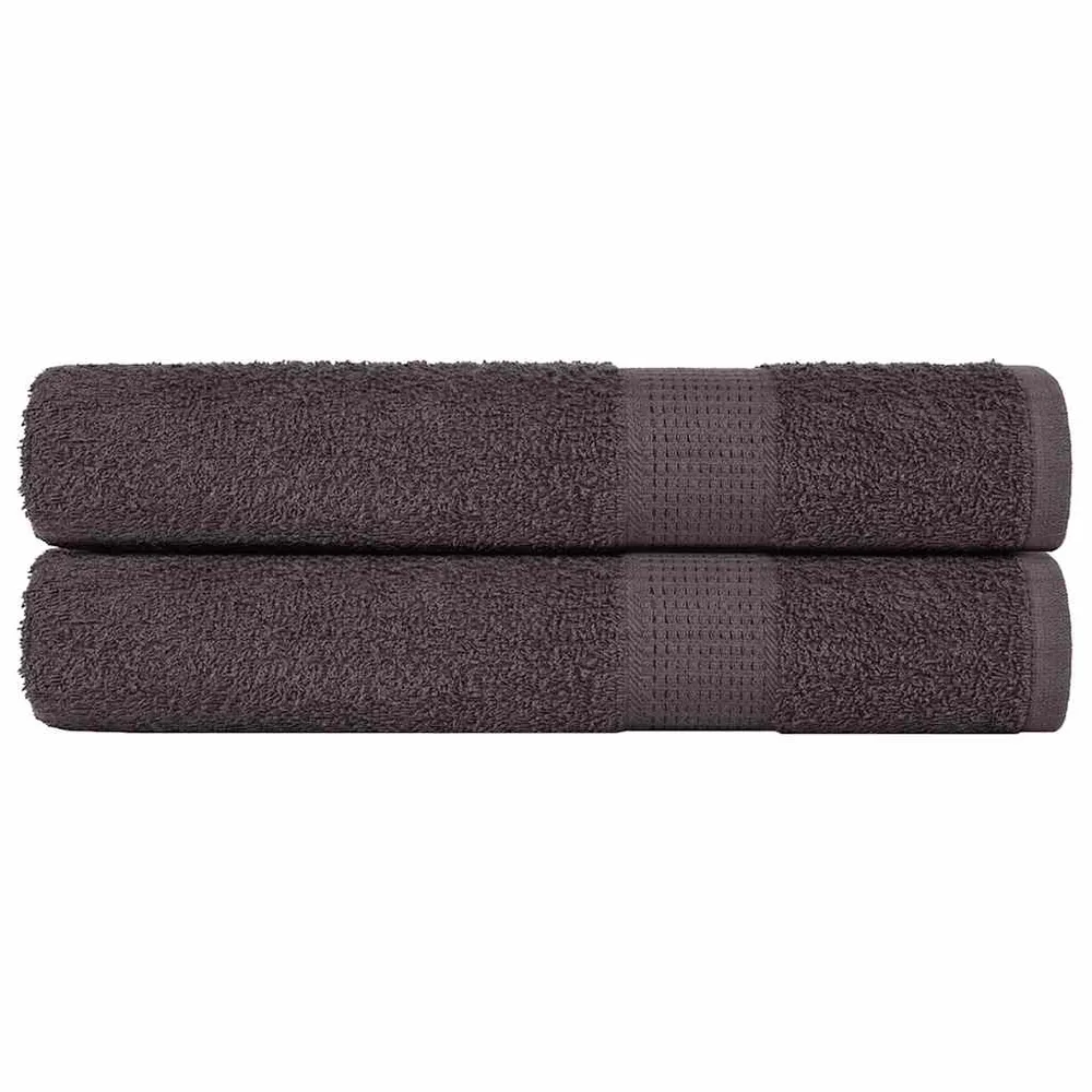 Prosoape 2 buc Antracit 100x200 cm 360 g/m² 100% bumbac