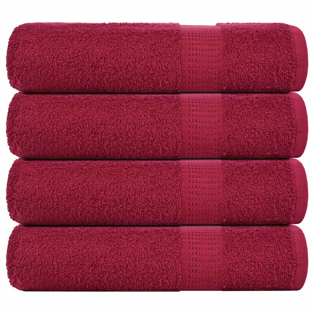Prosoape de mână 4 buc Bordeaux 50x100 cm 360 g/m² 100% bumbac
